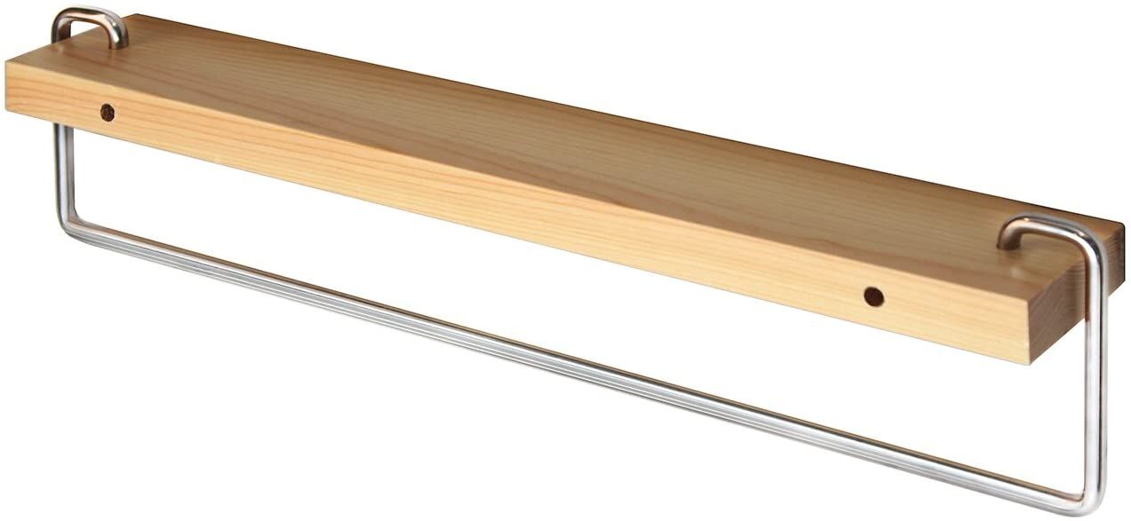 Wall Mount Solid Wood Shelf with Towel Rack Bar Holder Bathroom Organizer Hanger Price