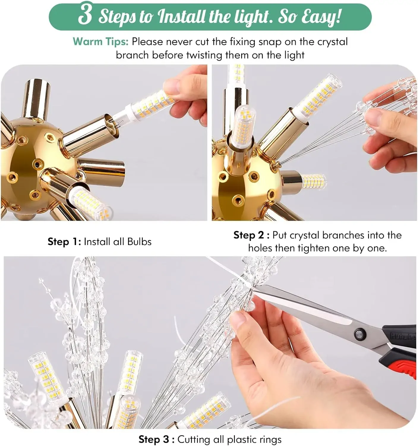 Modern Crystal Chandelier Firework, 8 Lights Price