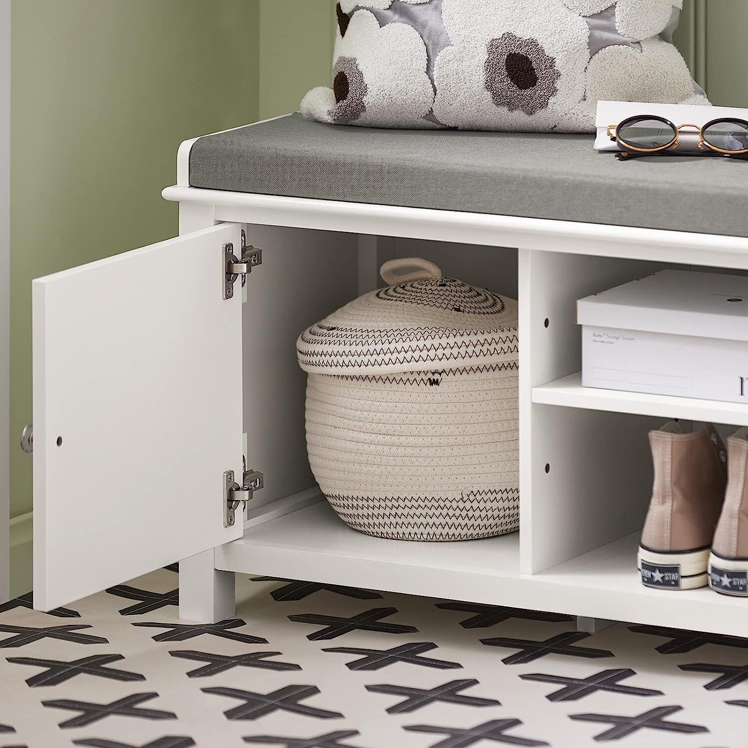 Shoe Cabinet Bench, White Price