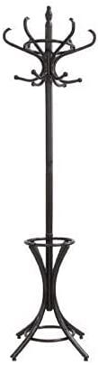 Brown Coat Rack with Stand Wooden Hat and 12 Hooks Hanger Walnut tree Price