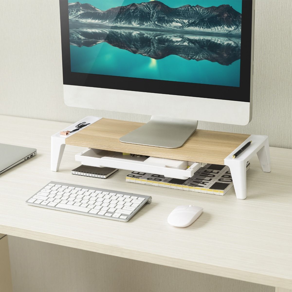 activiva Ergolife Monitor Stand Riser with Storage Drawer Price