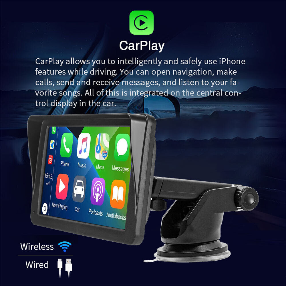 7inch PortableWireless Apple CarPlay Android Auto Touch Screen Car Radio Stereo AU Price