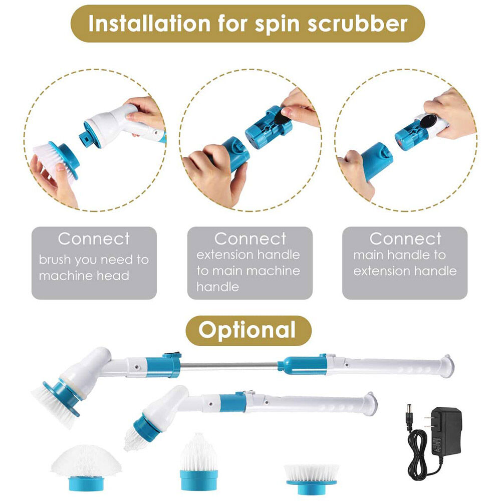 Electric Cordless Spin Scrubber Super Power Scrubber Turbo Scrub Clean Brush Price