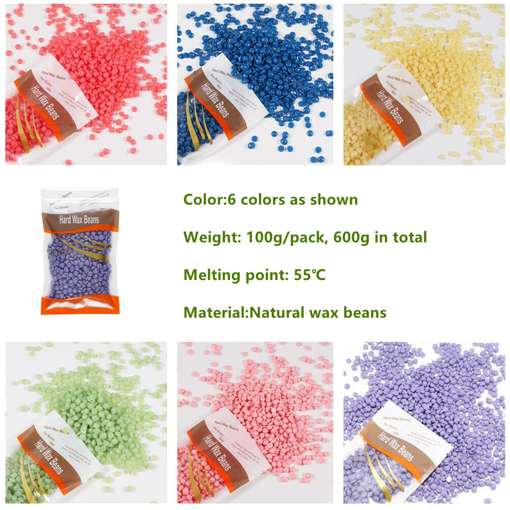 6x100g Hard Wax Beans Remover With 20 Wooden Sticks Price