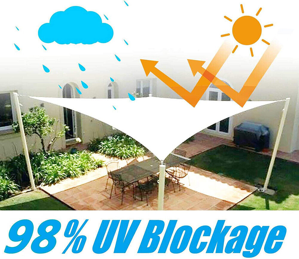 Heavy Duty Waterproof Sun Shade Sail Square Rectangle 320GSM HDPE 98% UV Block Price