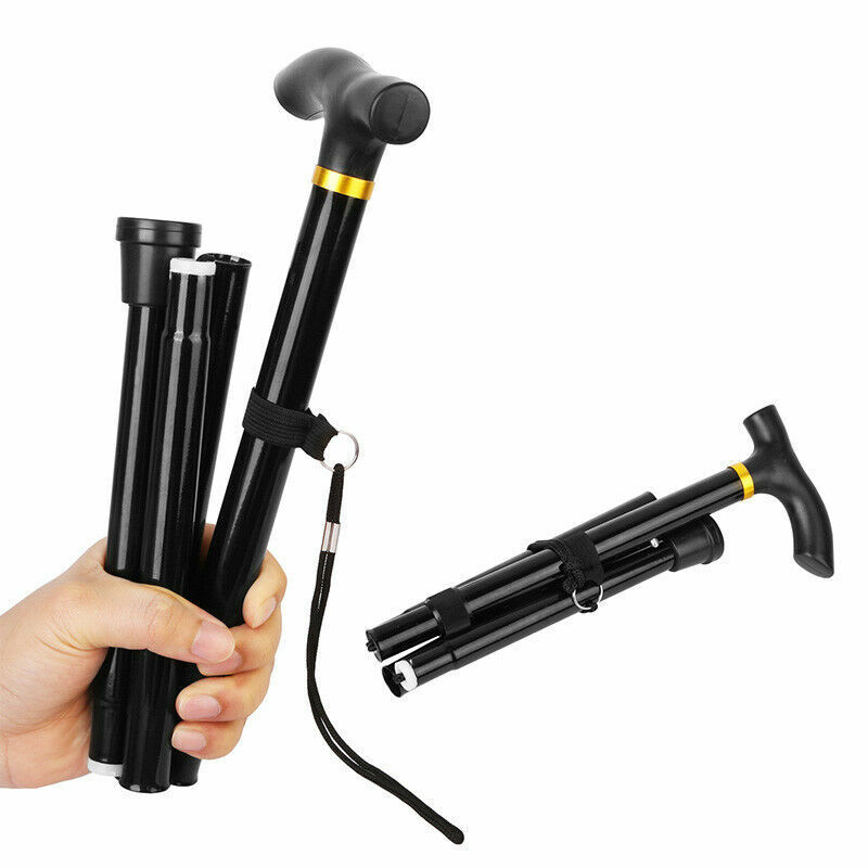 Adjustable Walking Stick Travel Retractable Hiking Folding Cane Metal Pole Price