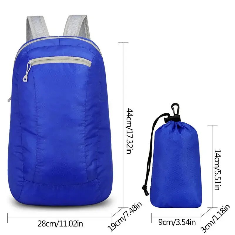 20L Blue Waterproof Lightweight Backpack Portable Foldable Backpack Travel Outdoor Price