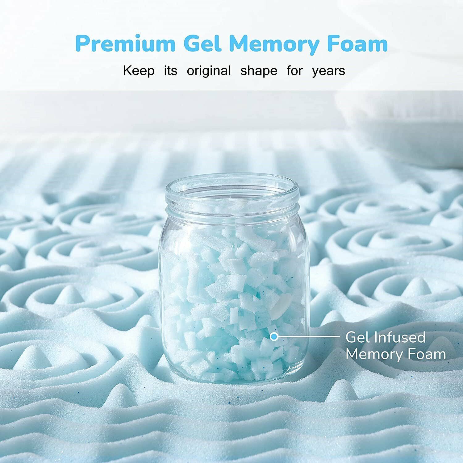 7 Zone Memory Foam Topper Mattress Toppers Cool Gel Pad Mat Medium Firm 8cm Thick 183cm x 203cm Price