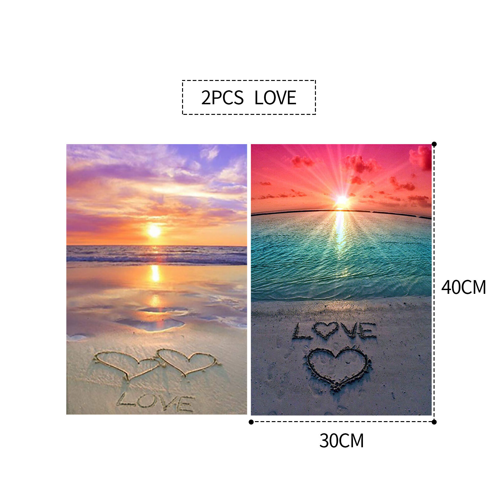2PCS 5D Diamond Painting Kits Diamond Glue Art Kit Paint for Adults Kids DIY Gift 40x30cm Price