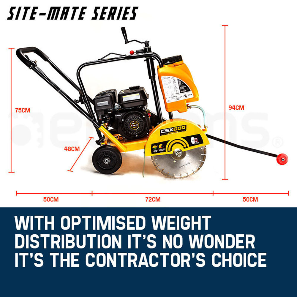 Baumr-AG Concrete Road Saw - Cutter Tools Push Construction Petrol 7HP Wet Price