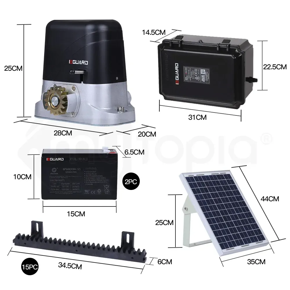 Sliding Gate Opener 5M Full Solar Automatic Driveway Sliding Electric Remote Price