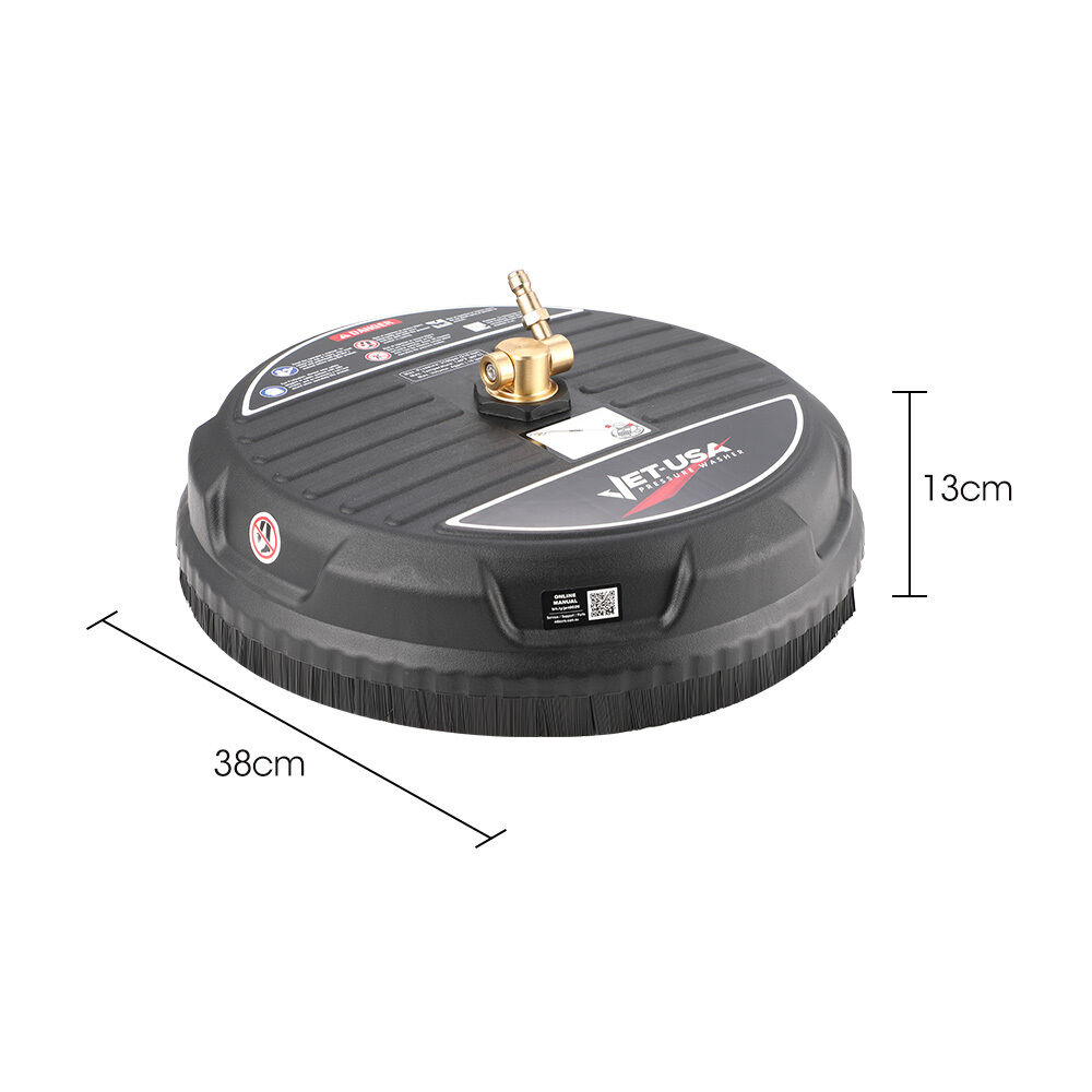Jet-USA 15" Nylon Pressure Washer Surface Cleaner, 1/4" Fitting, For Concrete Driveway Patio Floor Price