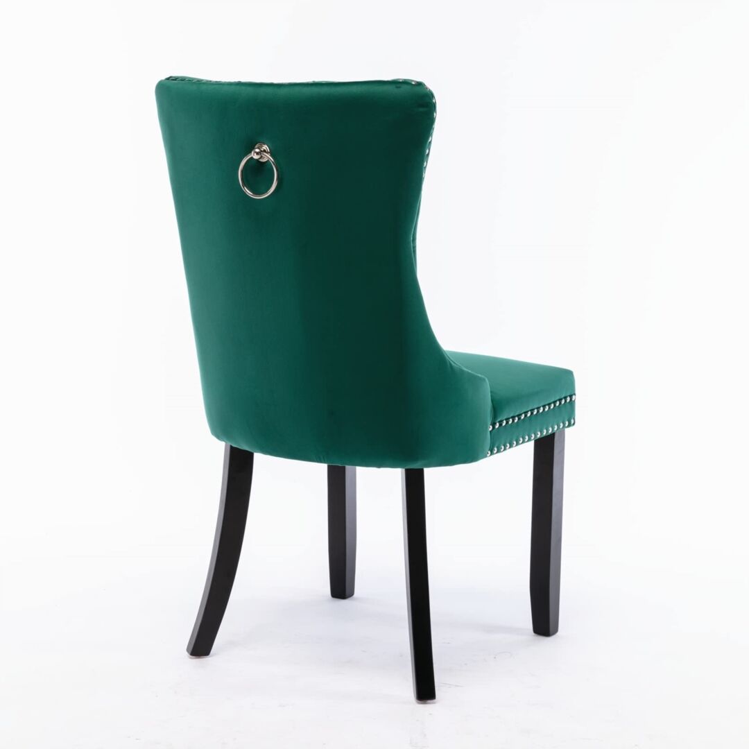 6x Velvet Dining Chairs- Green Price