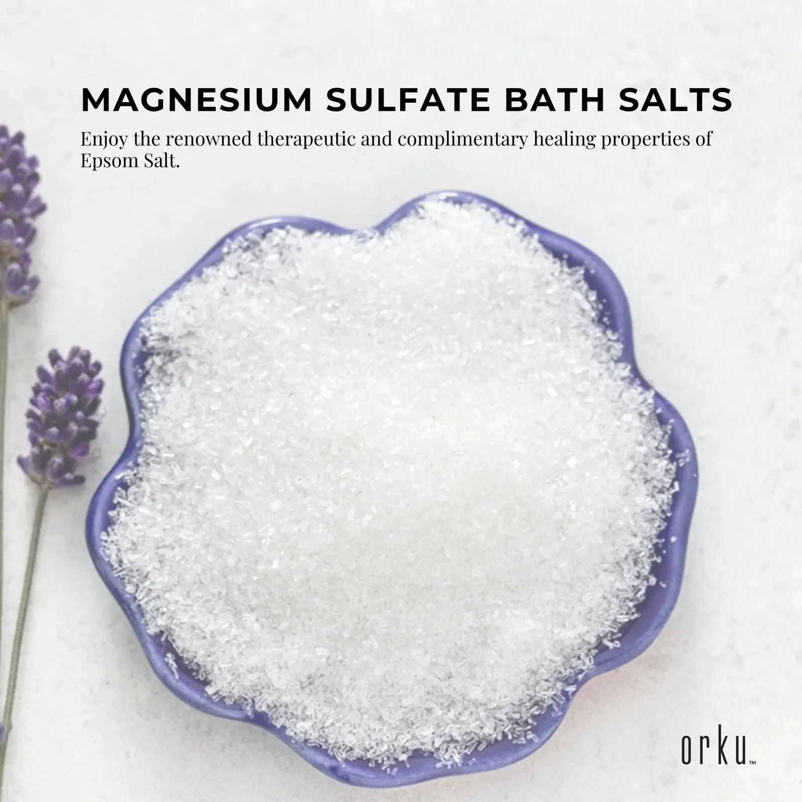 100g Epsom Salt - Magnesium Sulphate Bath Salts For Skin Body Baths Sulfate Price