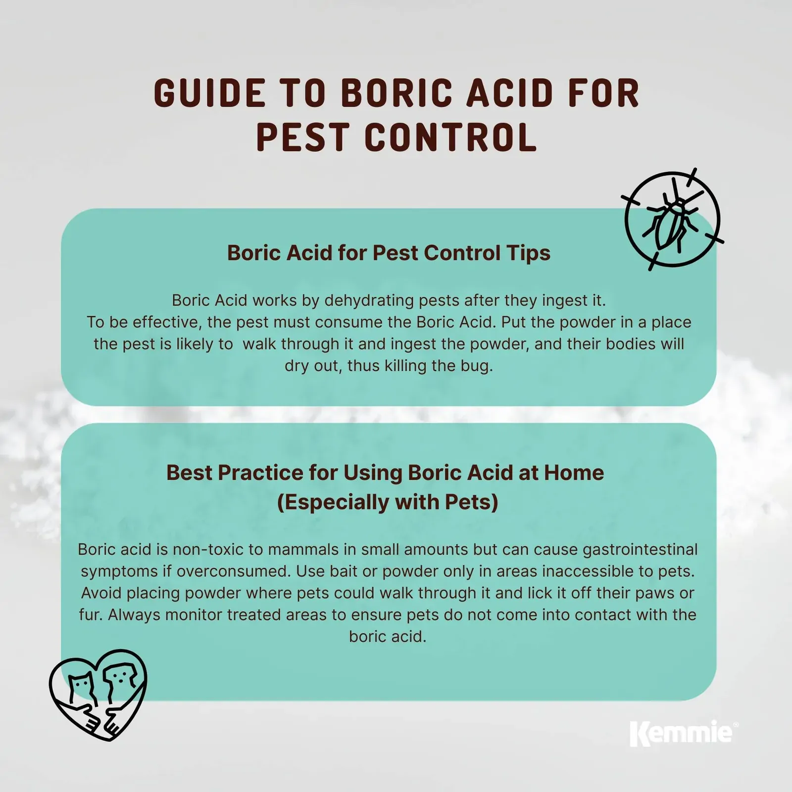 4.9Kg Boric Acid Powder Bucket 99.9% Pure Fully Soluble Granule Pest Ant Roaches Price
