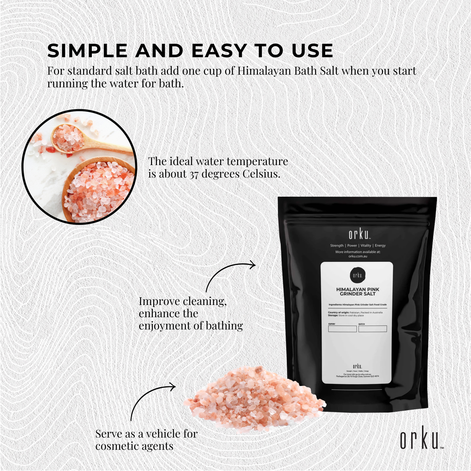 100g Pink Himalayan Bath Salts - Natural Crystal Rocks - Spa Therapy Body Scrub Price
