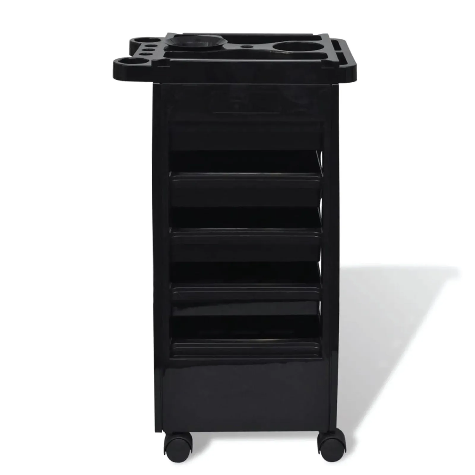 6 Tier Hairdressing Trolley Black 82x49x32cm Salon Hair Colouring Rolling Cart Price