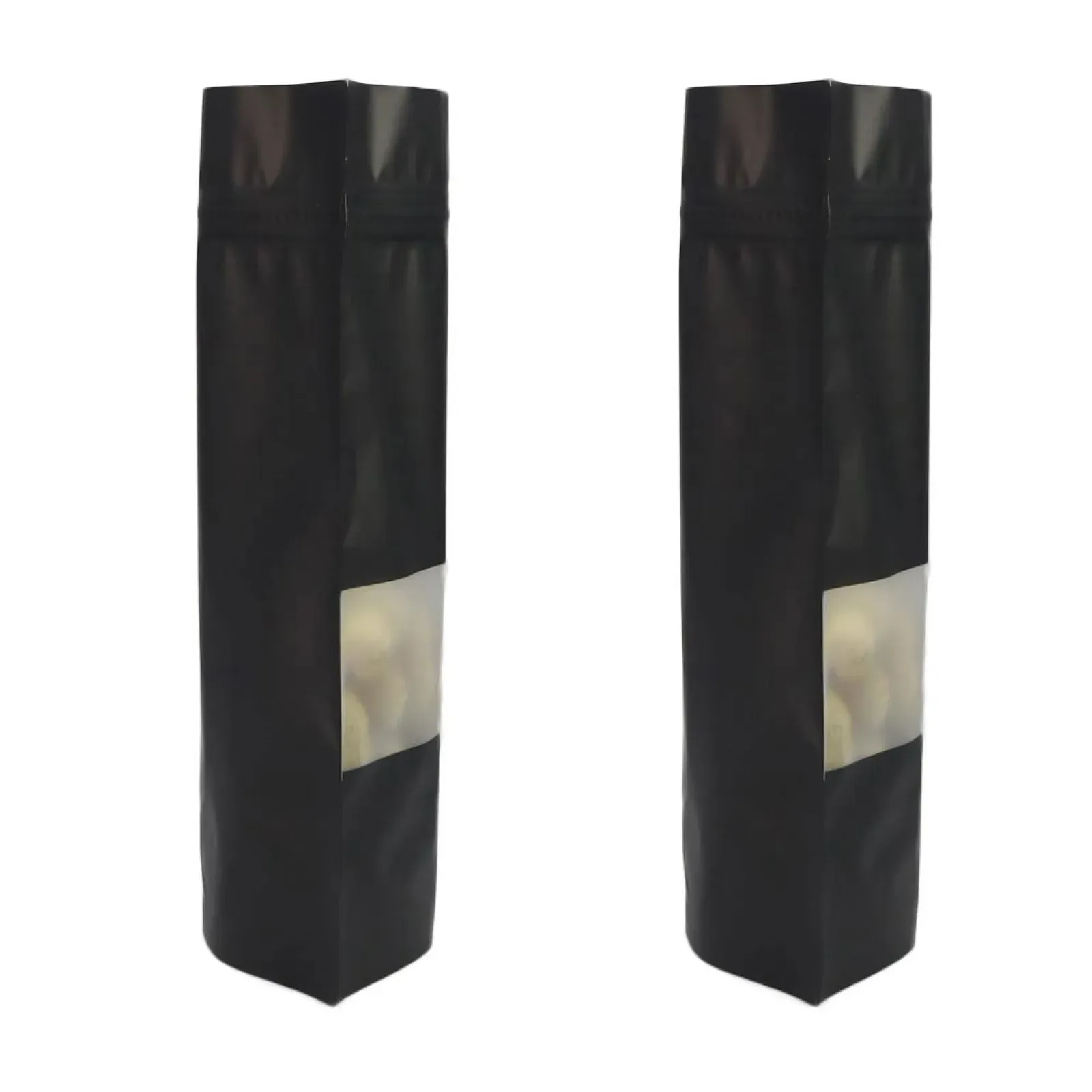 100 Resealable Mylar Stand Up Bags 28.5x19cm - Black Food Packaging Zip Pouch Price