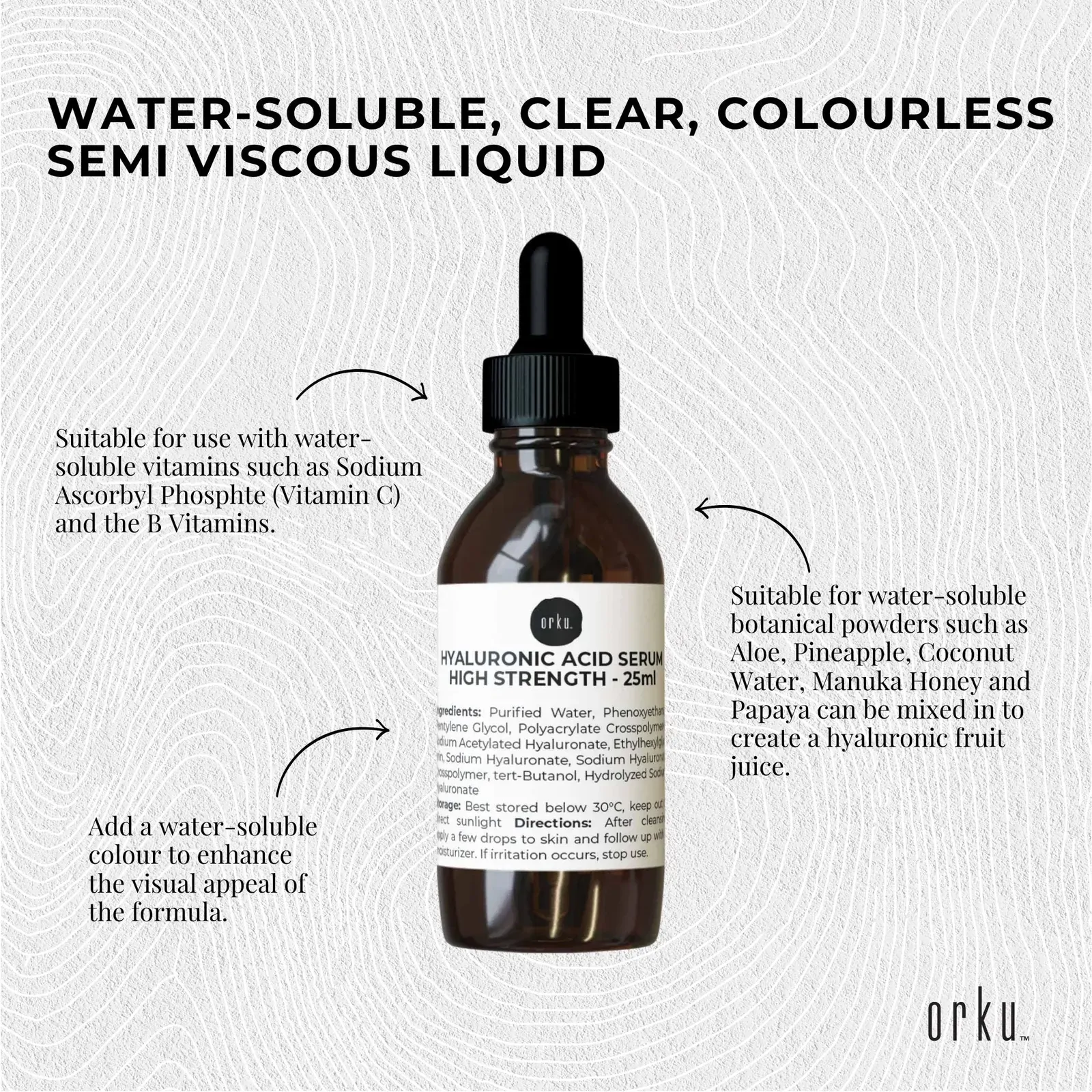 100ml Hyaluronic Acid Serum - High Strength Cosmetic Face Skin Care Price