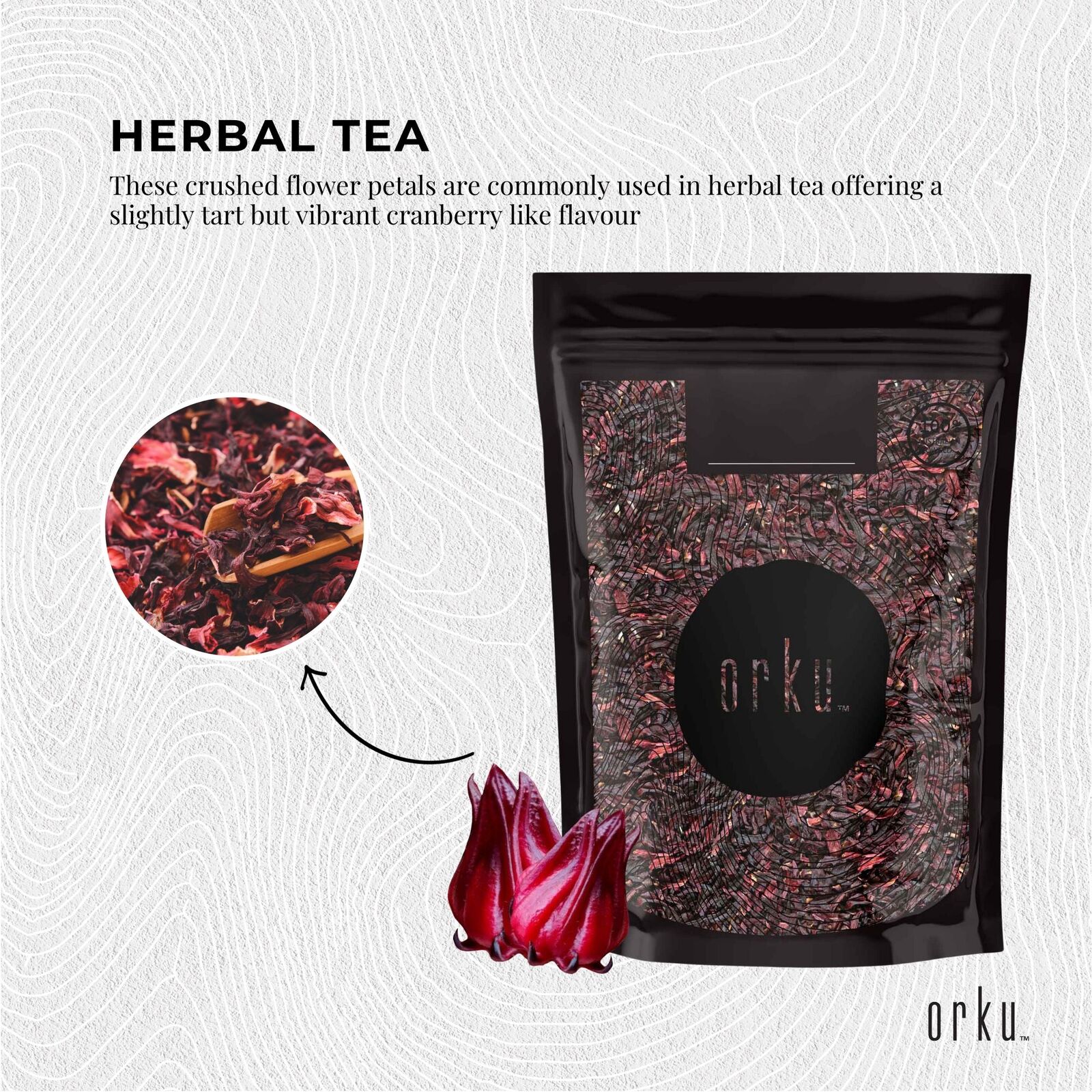 1Kg Organic Hibiscus Rosella Flower Crushed - Dried Herbal Tea Supplement Price