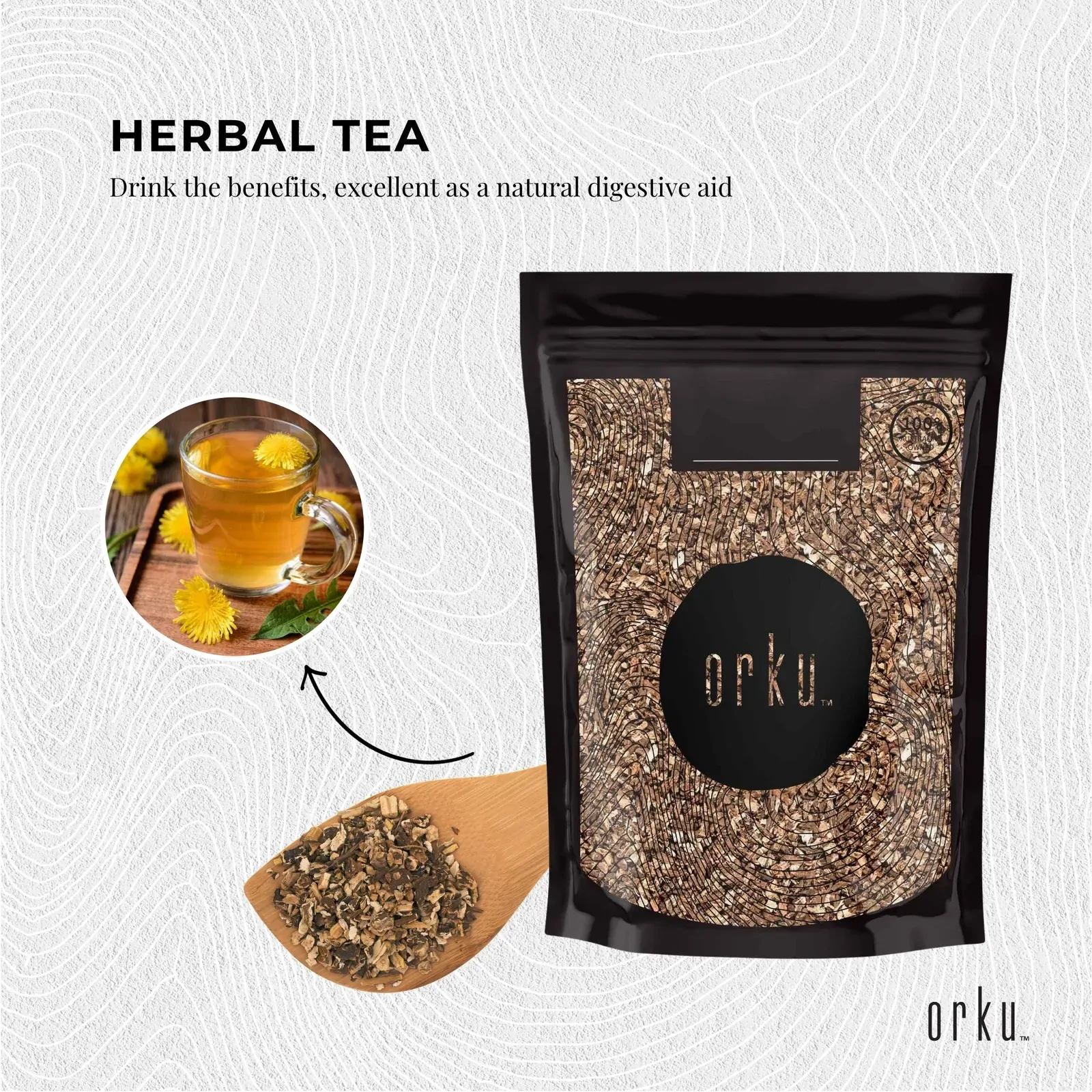 100g Organic Dandelion Root - Dried Raw Herbal Tea Supplement Price