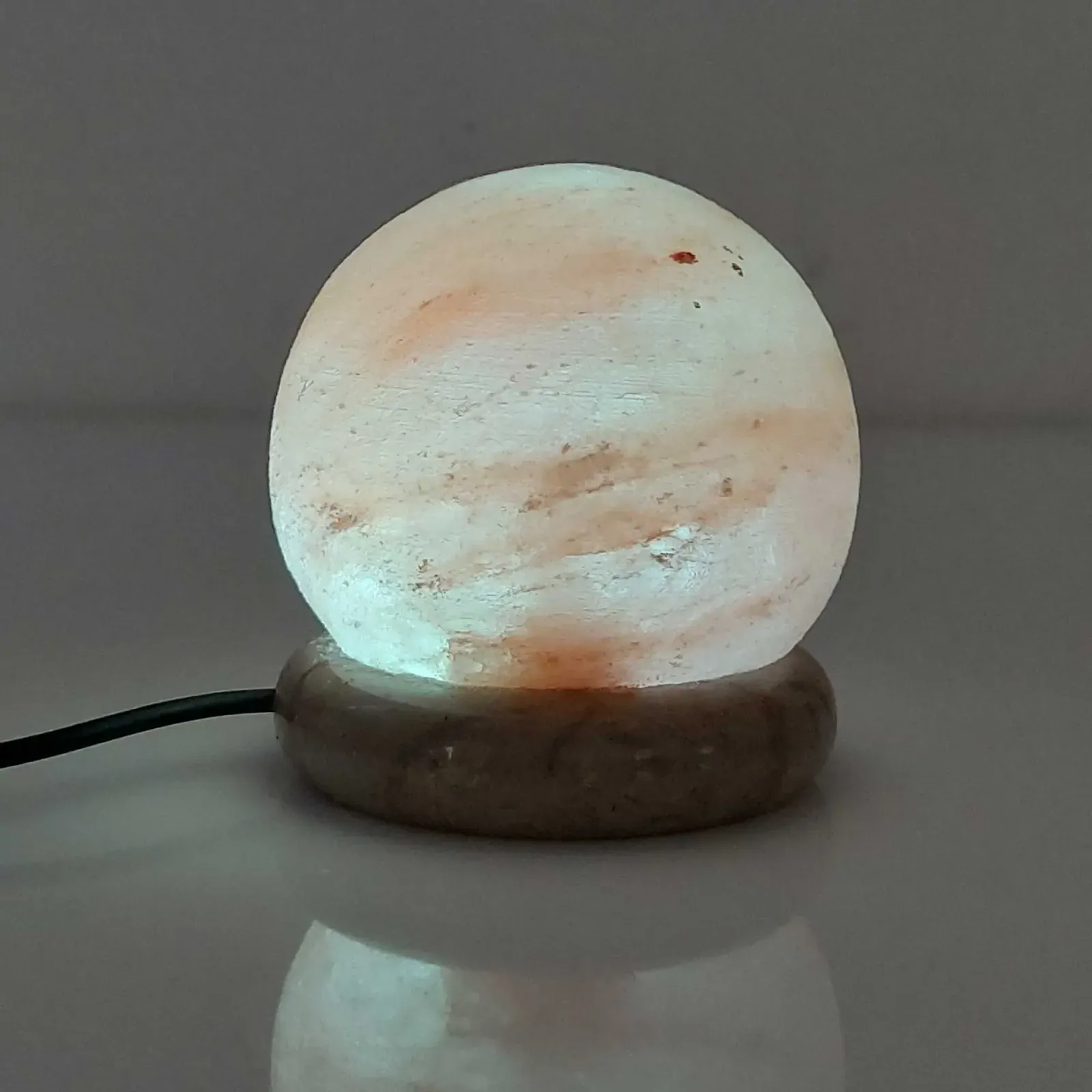 USB Colour Changing Salt Himalayan Lamp - Ball Sphere Shape Pink Rock LED Light Price