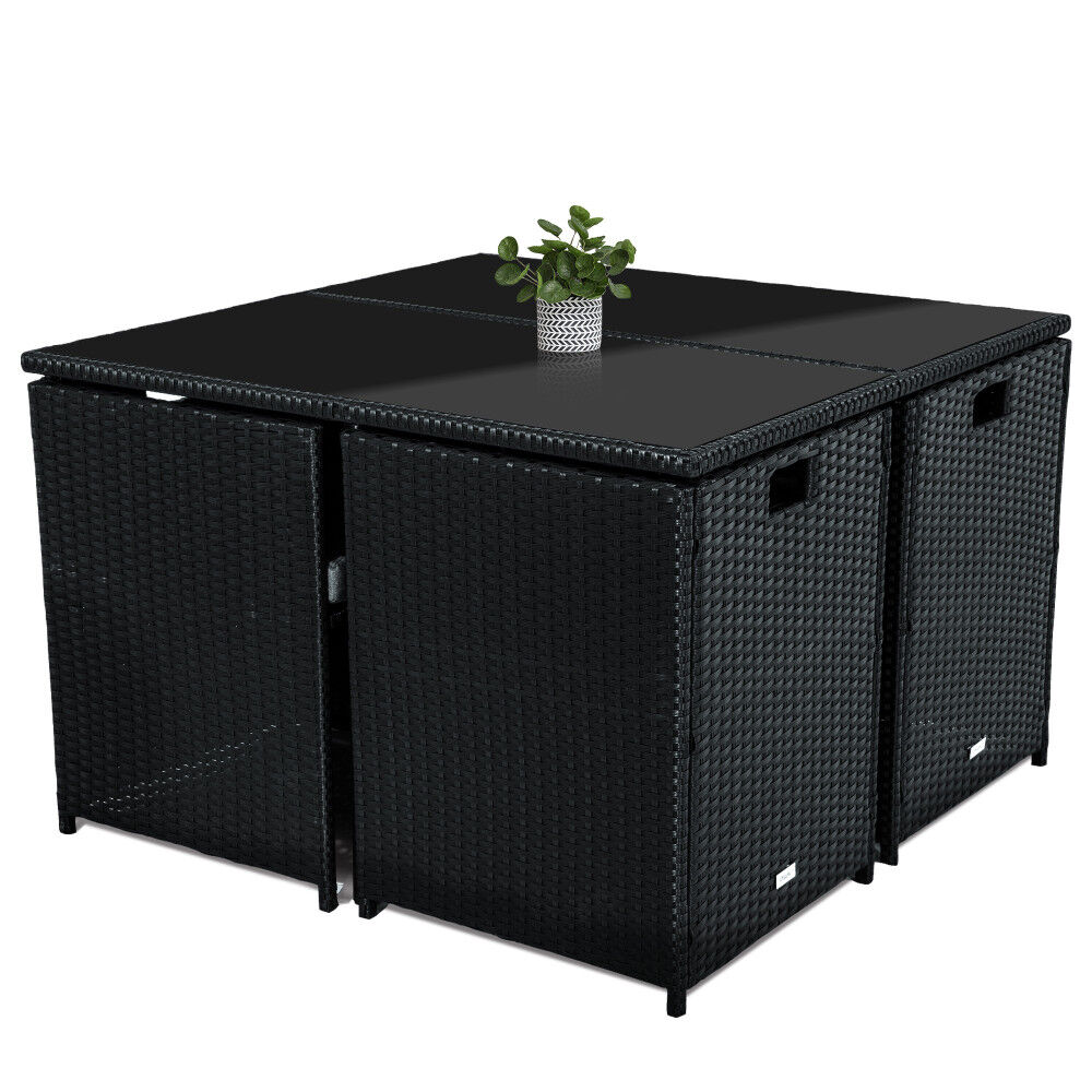 Horrocks 8 Seater Outdoor Dining Set-Black Price