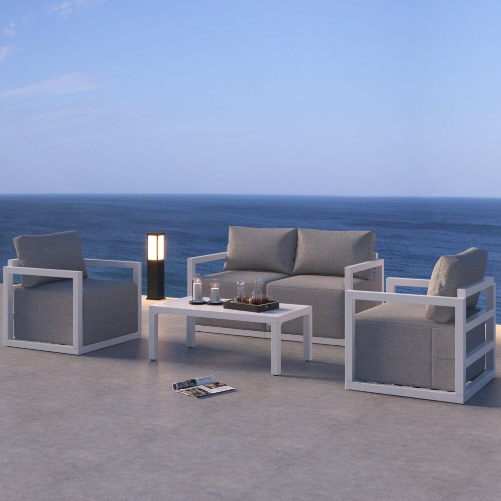 Alfresco Serenity Outdoor Lounge Set – White Price