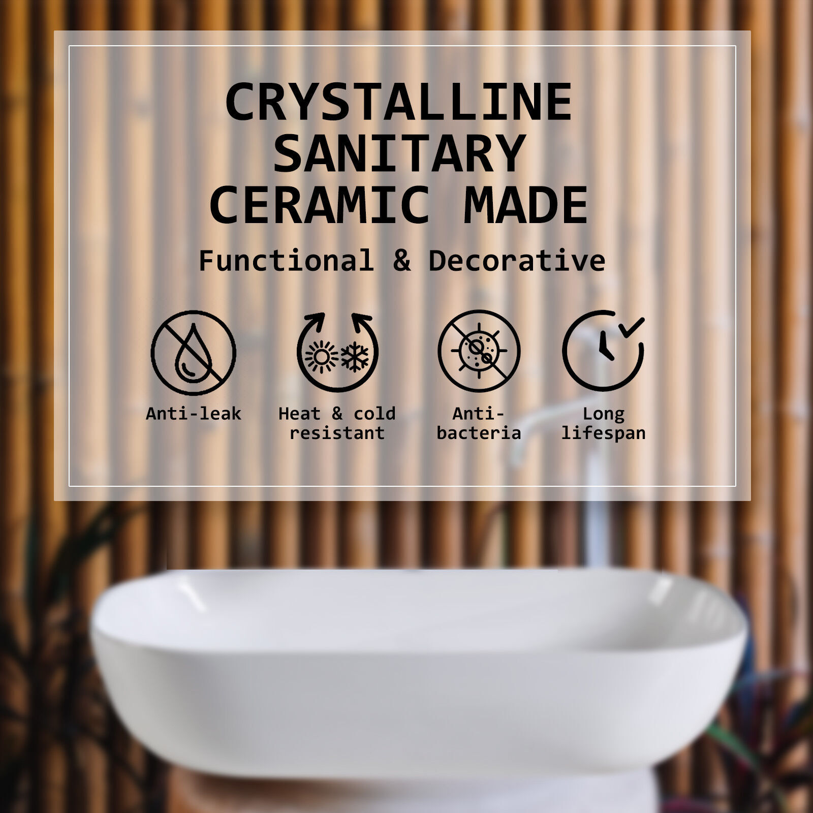 Muriel 46 x 32.5 x 12.5cm White Ceramic Bathroom Basin Vanity Sink Above Counter Top Mount Bowl Price
