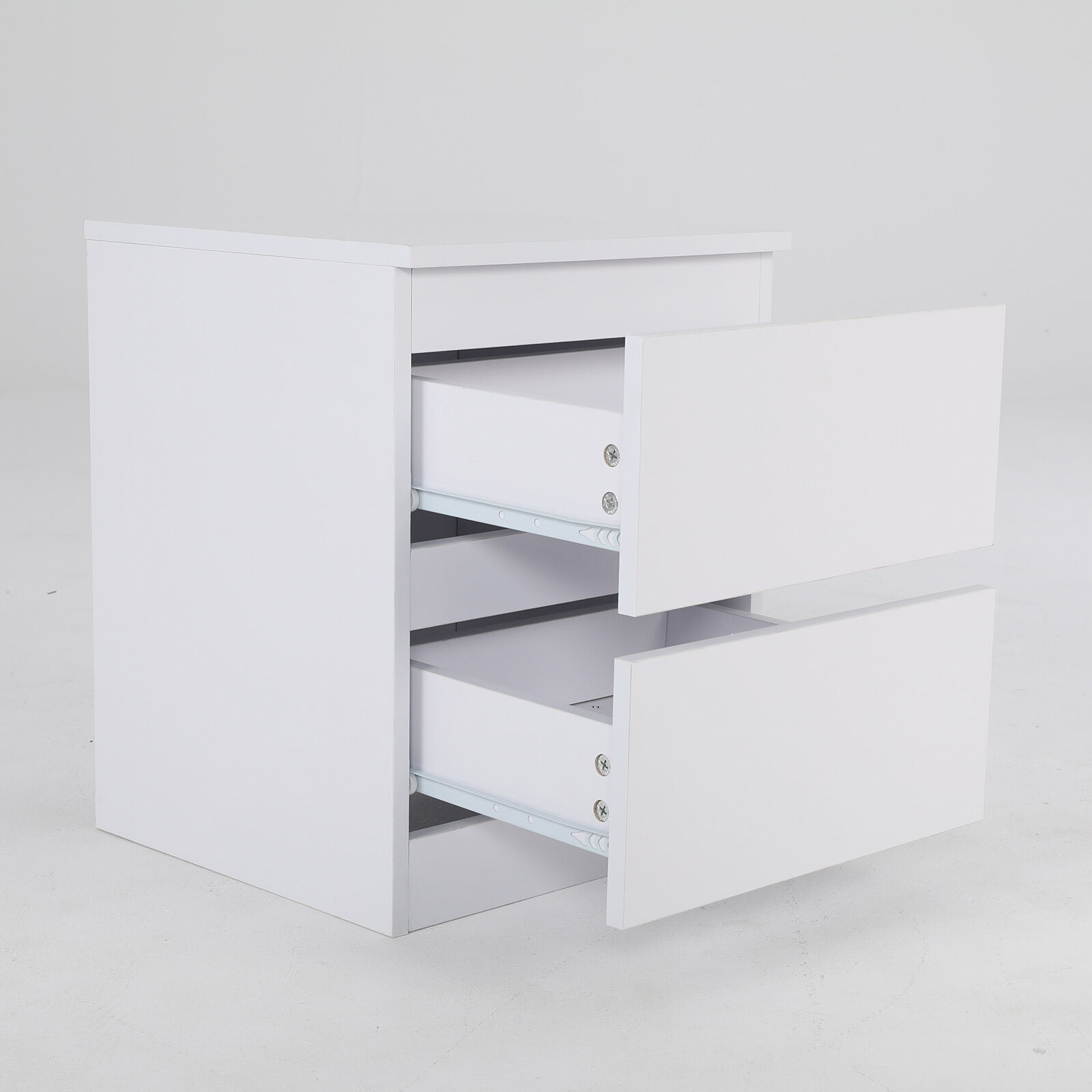 Bedside Table Side Storage Cabinet Nightstand Bedroom 2 Drawer JOSS WHITE Price
