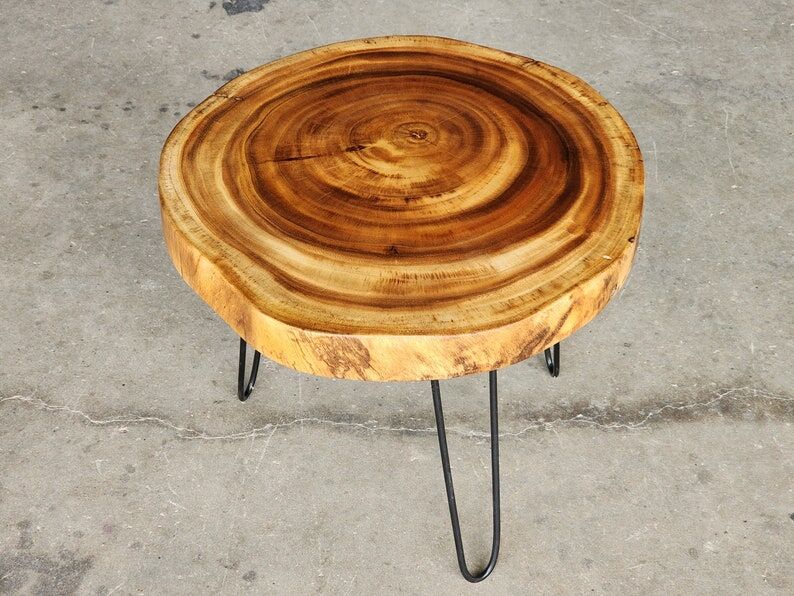 Round Raintree Wood Live Edge Coffee Table Price