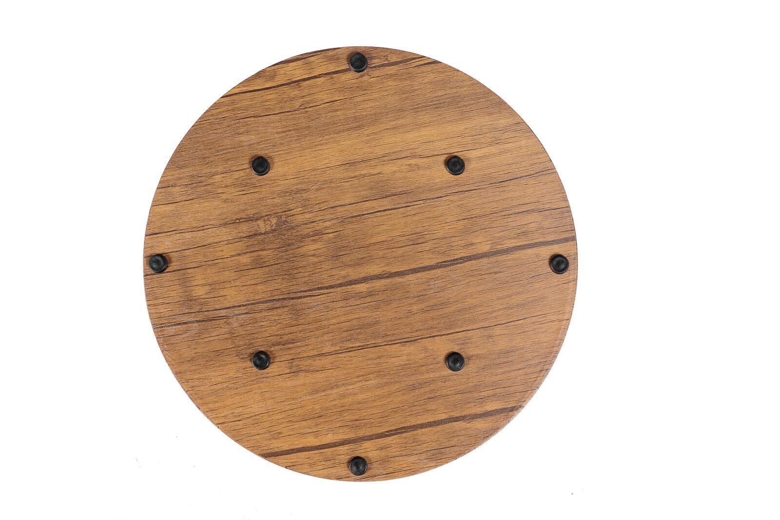 Vintage Round Coffee Tables Set of 2 Side Tables Robust Steel Frame for Living Room Bedroom Rustic Brown and Black Price