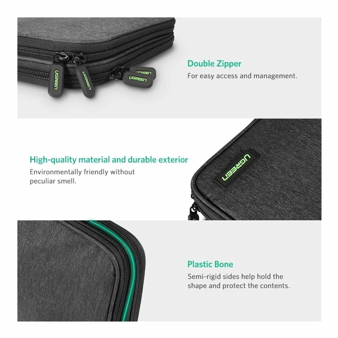UGREEN 50147 Double Layer Electronic Accessories Organiser Travel Bag Price