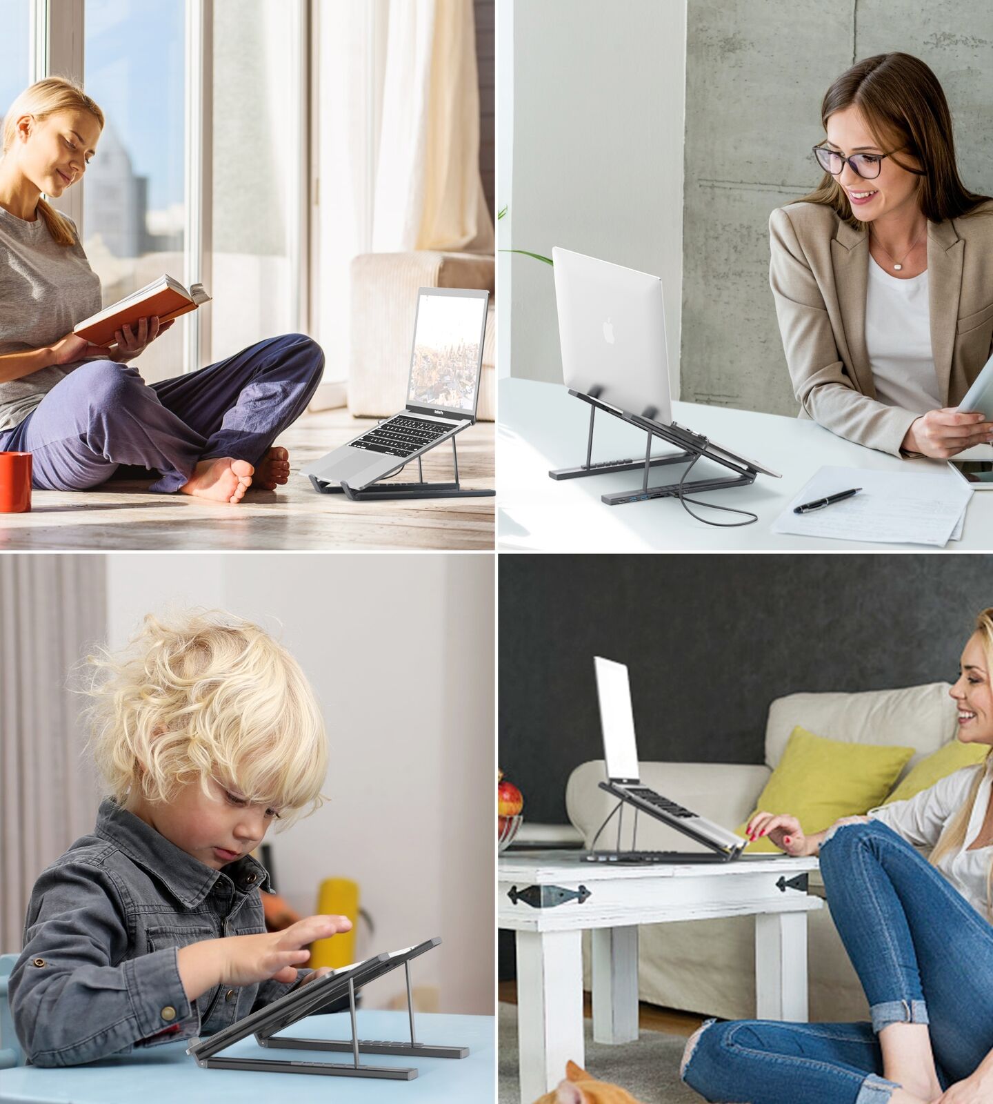CHOETECH HUB-M48 7-in-1 Hub + Foldable Laptop stand USB-C to HDMI 4K/USB-A/TF&SD/USB-C with PD Charging Price