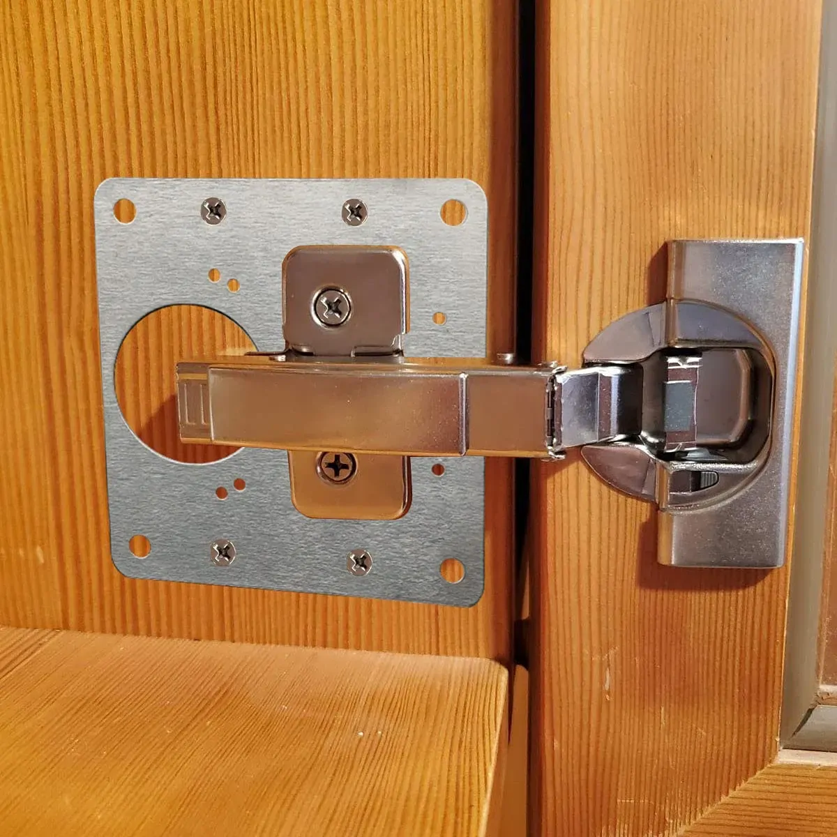 1 Pcs Kitchen Cupboard Door Cabinet Hinges Repair Plate Brackets Kit Fixing Screws Price