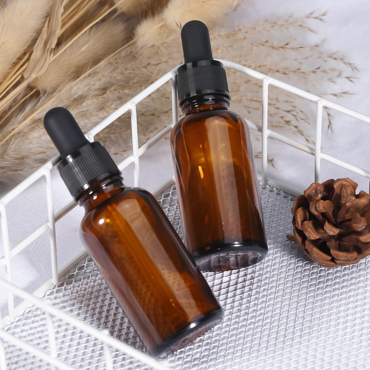 30ml (5 Pack) Amber Glass Dropper Bottle Liquid Essential Oils Bottle Bottles Leakproof Glass Tincture Bottles Price