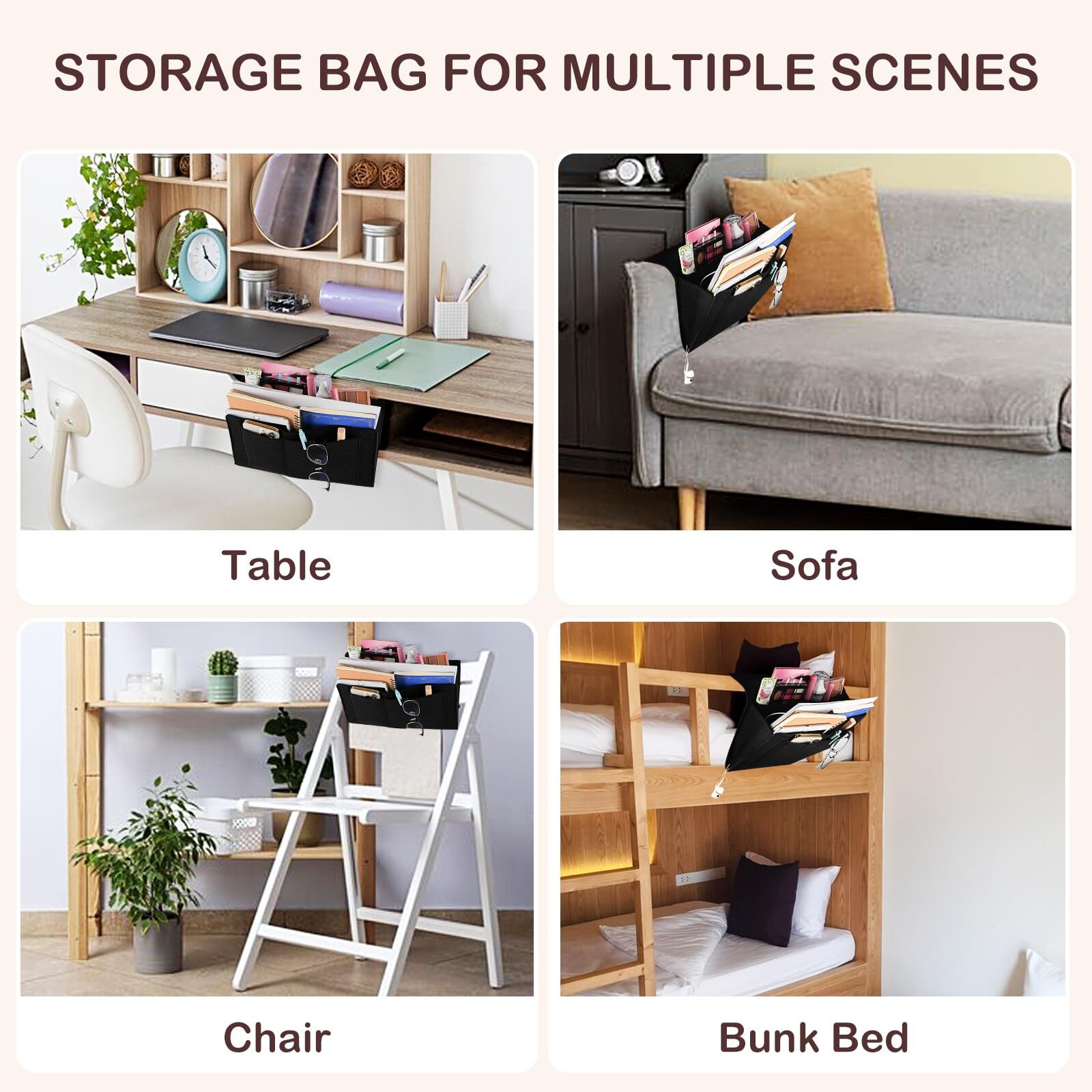 Bed Organiser Bedside Caddy Sofa Organiserd Book Magazines Organiser Black Price