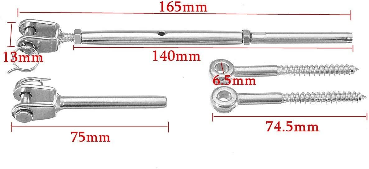 Wire Rope DIY Balustrade Kit Jaw/Swage Fork Terminal Eye Bolts Turnbuckle Price