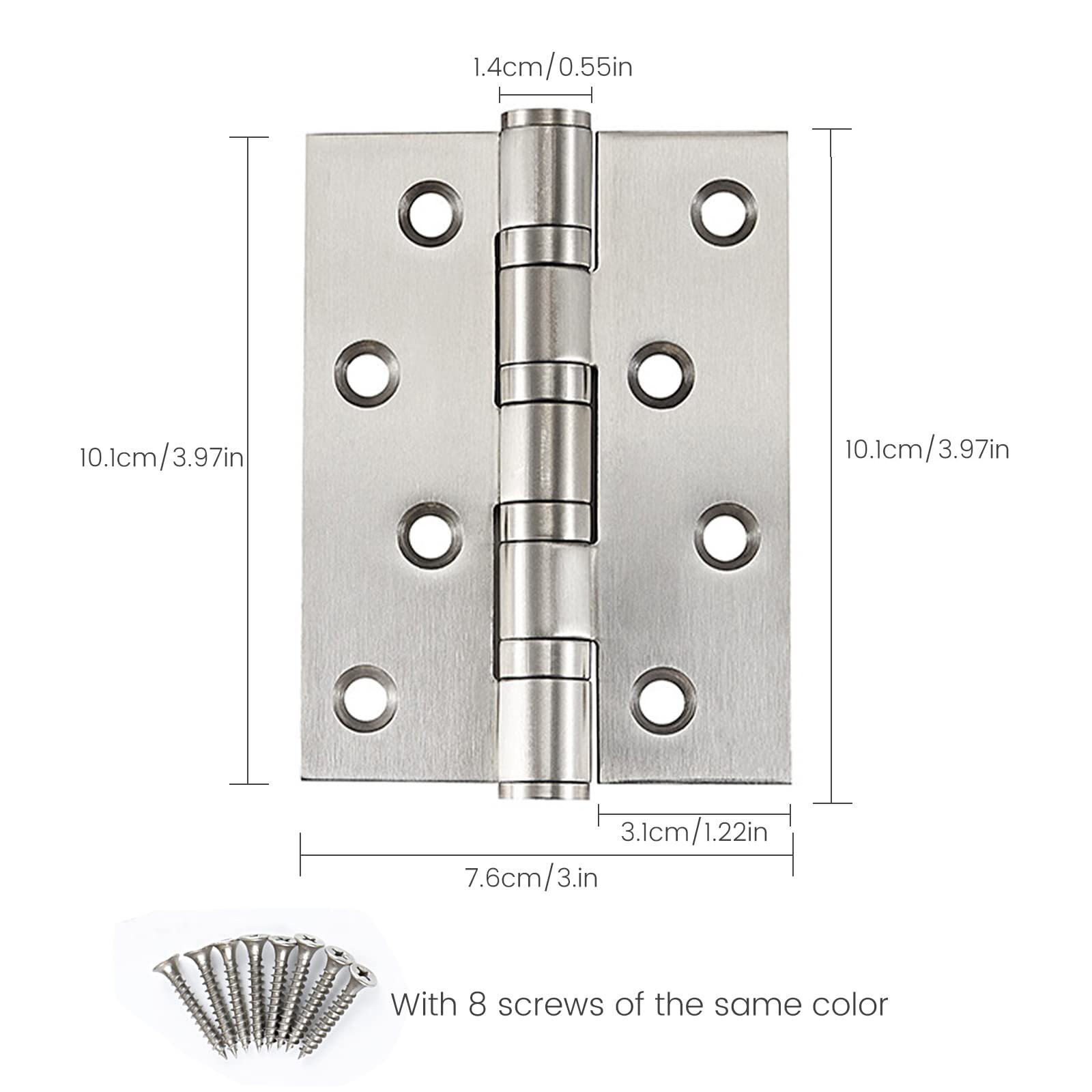 304 Flat Pin Hinge Spring 2Pack 100mm Folding Butt Door Cabinet Hinges Folding Furniture Hardware Price