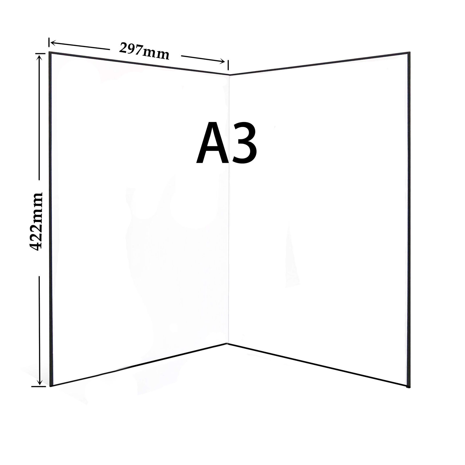 2 Pack A3 3 in 1 Photography Light Reflector Cardboard Light Diffuser Board Black, Silver, White Price
