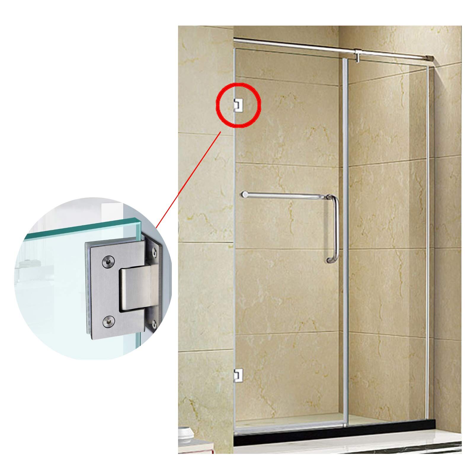 90 Degree Glass Door Cupboard Showcase Cabinet Clamp Glass Shower Doors Hinge 304 Steel Price