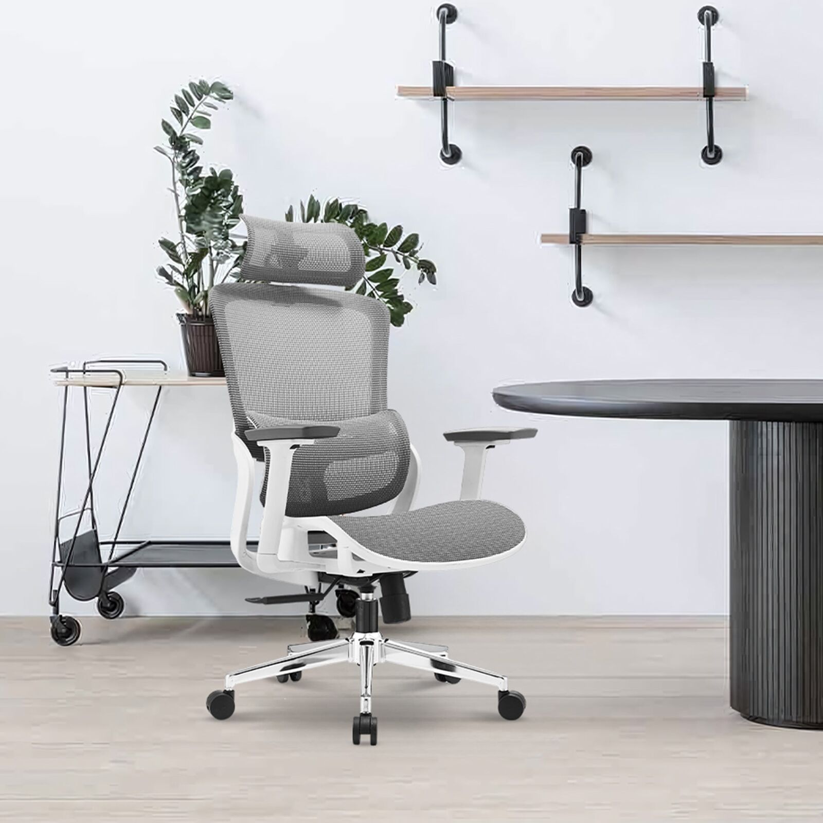 Elena High Back Full Mesh Ergonomic Office Chair In Grey Price