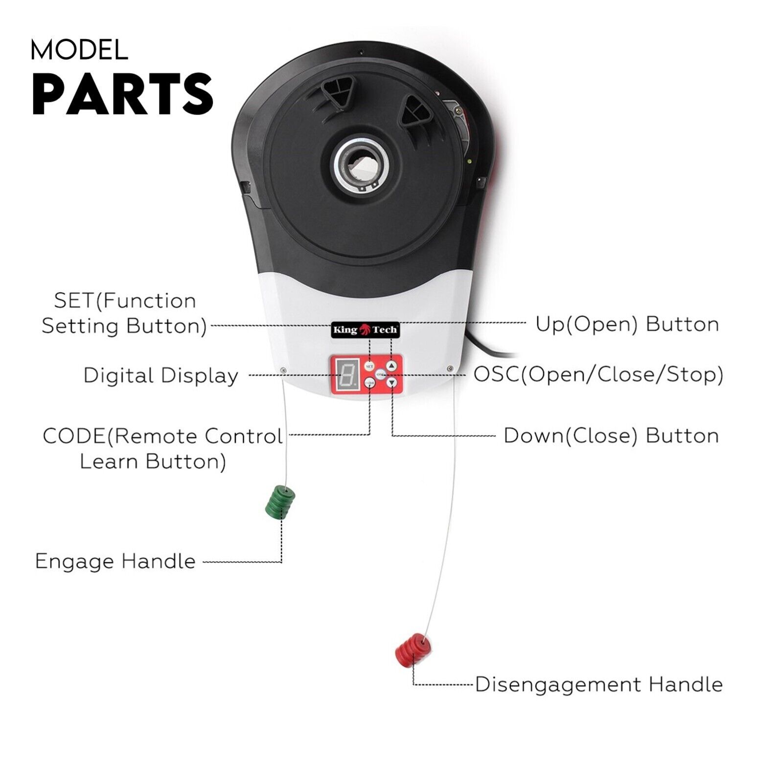 Automatic Roller Door Opener Garage Powerful 1200N Motor Garage 22m² Rolling AU Price