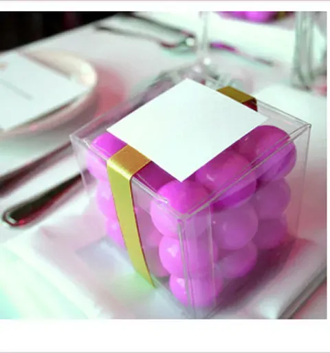 50 Pack of 8cm Square Cube - Product Showcase Clear Plastic Shop Display Storage Packaging Box Price