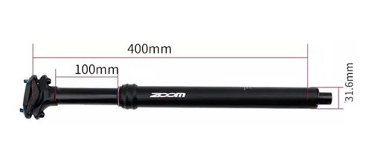 ZOOM SPD-802 Adjustable Height via Thumb Remote Lever - Internal Cable 27.2mm Diameter 80mm Travel Dropper Seatpost Price