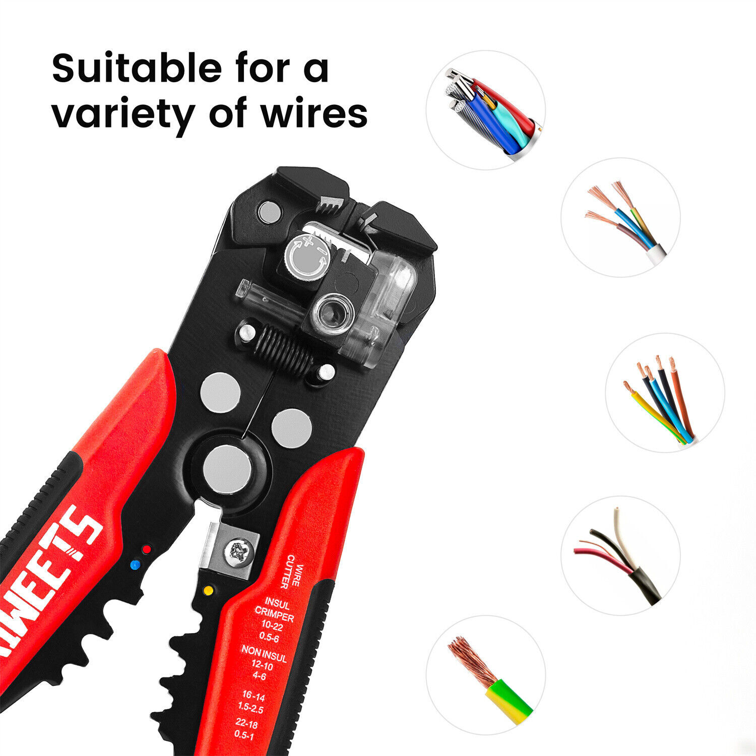 Kaiweets KWS-103 Self Adjusting Wire Stripper Wire Cutter Cable Stripper Clamp Price