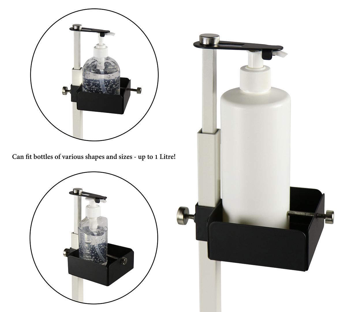 Lirash Touch Free Hand Sanitiser Dispenser Station Floor Stand Foot Operated - White Black Price