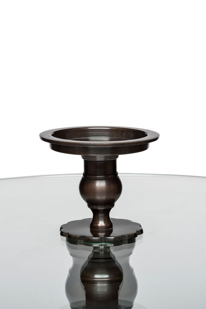 Iron Round Glass Coffee Table with Detachable Candle Holder Price