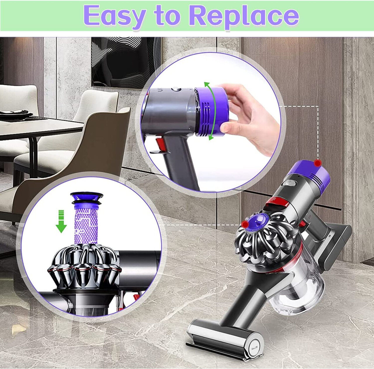 3 X Filter Kits for DYSON V7 (SV11, SV37) & V8 (SV10, SV25) Vacuum Cleaners Price