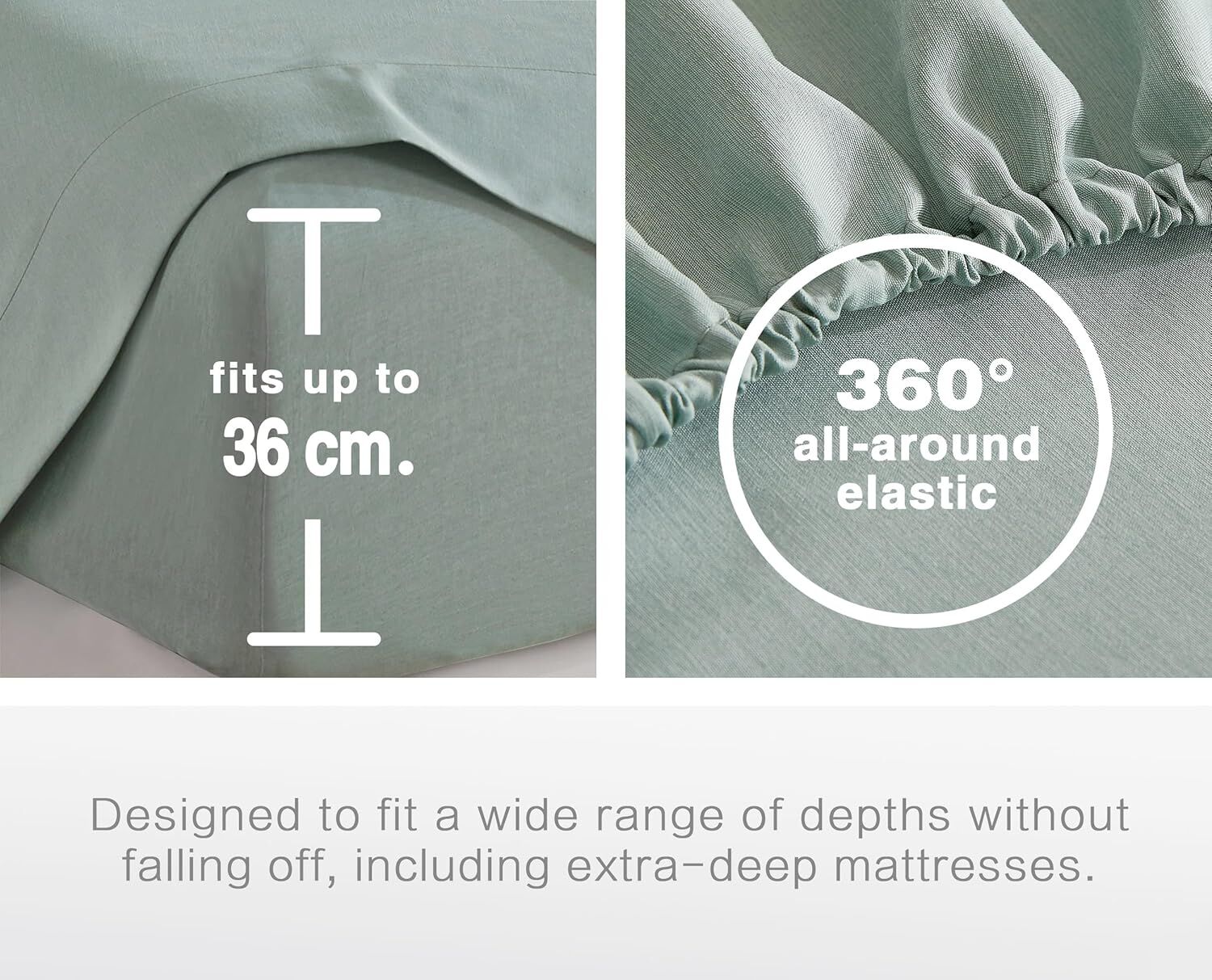 Bamboo Microfibre Sheet Set - Sage Green - Double Price